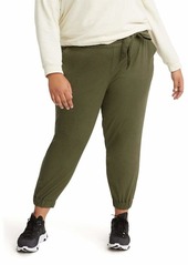 Levi's Women's Plus Size Belted Jet Set Joggers Comfy Olive Night-Green (Waterless)