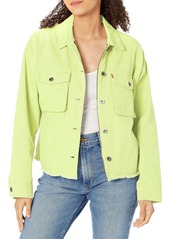 Levi's Women's Plus Size Cotton Twill Cropped Raw Hem Utility Jacket