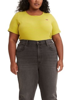 Levi's Women's Plus Size Honey Short Sleeve Shirt Doile Split Pea-Green