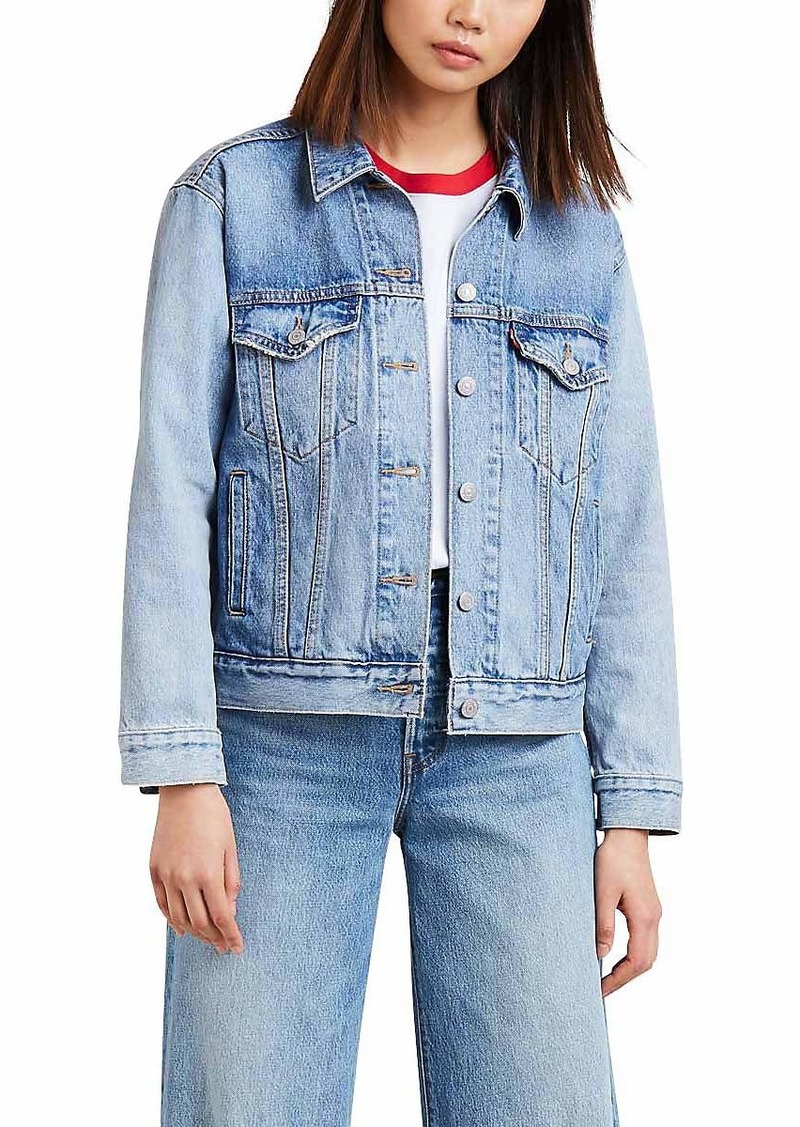 Levi's Women's Premium Ex-Boyfriend Trucker Jacket for Real-Medium Indigo