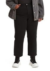 Levi's Women's Premium Plus-Size Wedgie Straight Jeans -Black 22W