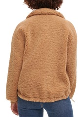 Levi's Women's Sherpa Stand Collar Zip Up Jacket - Chestnut