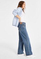 Levi's Women's Super-Low Double-Button Relaxed-Fit Denim Jean in Short Length - Not In The Mood Stone