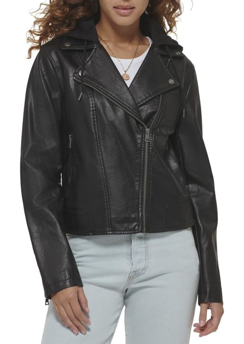 Levi's Women's The Classic Faux Leather Motorcycle Jacket (Regular & Plus Size)