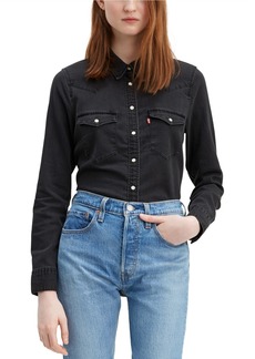 Levi's Women's The Ultimate Western Cotton Denim Shirt - Black Rose