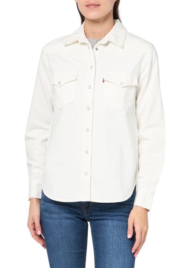 Levi's Women's Ultimate Western Shirt (Also Available in Plus) (New) ICY Ecru 4