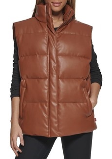 Levi's Women's Vegan Leather Puffer Vest