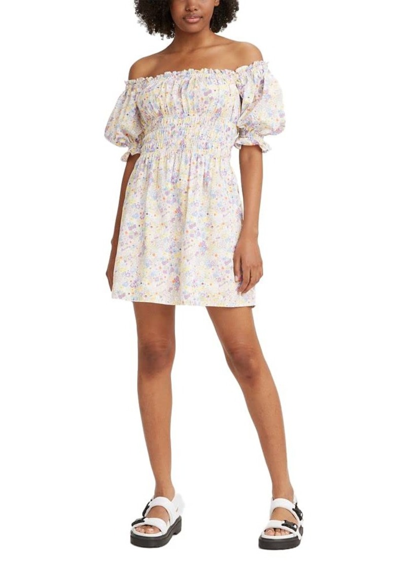 Levi's Women's Verenne Mini Dress Caitlyn Floral Cloud Dancer-Multi-Color