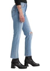 Levi's Women's Wedgie Straight-Leg High Rise Cropped Jeans - Struck By