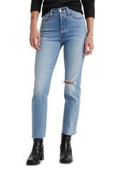 Levi's Women's Wedgie Straight-Leg High Rise Cropped Jeans - Struck By