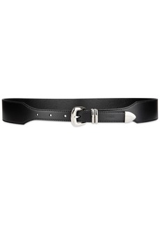 Levi's Women's Western Tapered Leather Corset Belt - Black