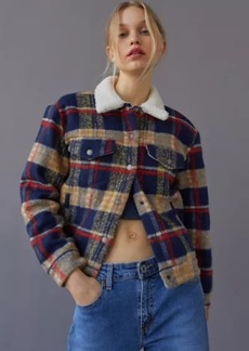 levi's women's plaid wool trucker jacket