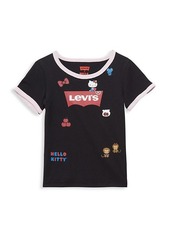 Little Girl's Levi's x Hello Kitty Ringer T-Shirt