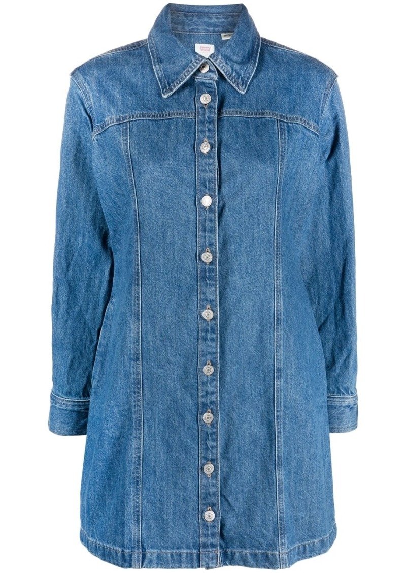 Levi's long-sleeve button-up mini dress