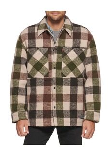 levi's Levi's(R) Modern Shirt Jacket in Brown Plaid at Nordstrom