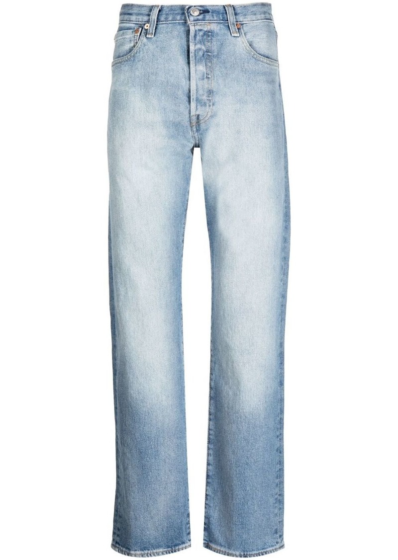 Levi's mid-rise straight-leg jeans