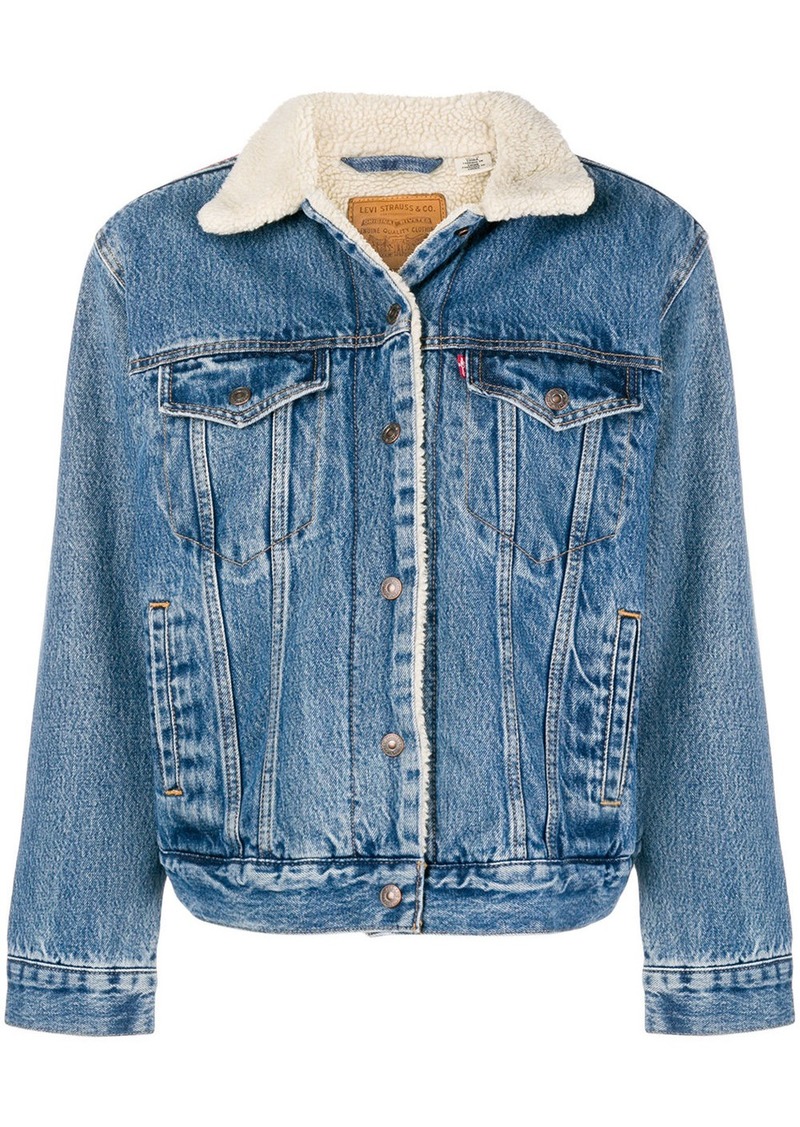 levi shearling denim jacket