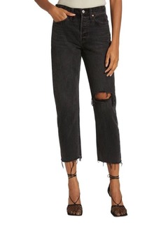 Levi's Wedgie High Rise Crop Straight Leg Jeans