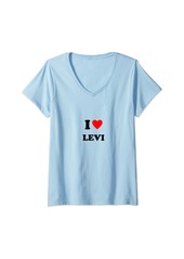 Levi's Womens First name « I Heart Levi I Love Levi » V-Neck T-Shirt