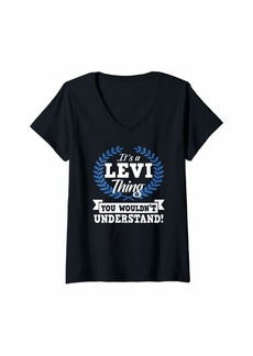 Levi's Womens It's A Levi Thing You Wouldn't Understand Name V-Neck T-Shirt
