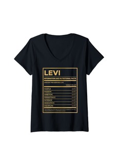 Levi's Womens Levi Nutrition Information Amount Per Serving V-Neck T-Shirt
