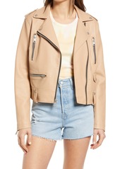 levi's Faux Leather Moto Jacket in Biscotti at Nordstrom