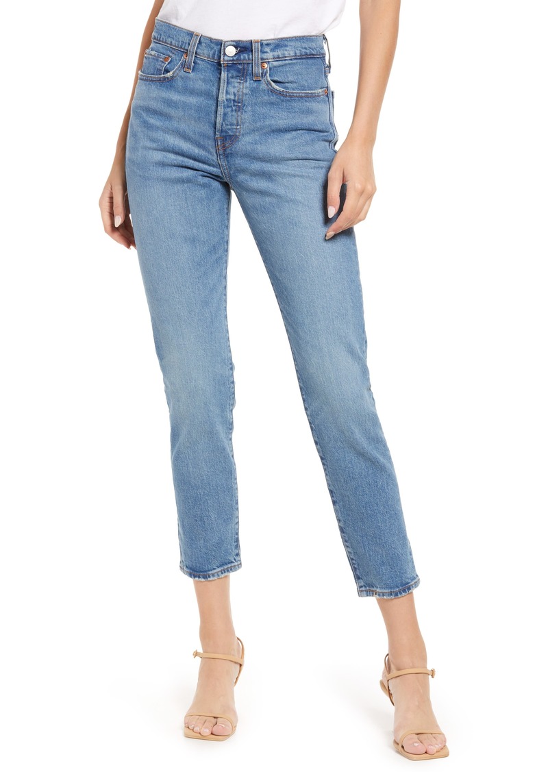 wedgie icon fit high waist ankle straight leg jeans