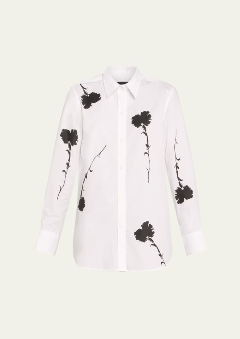 Libertine Cecil Beaton Carnation Silhouette-Print Classic Shirt