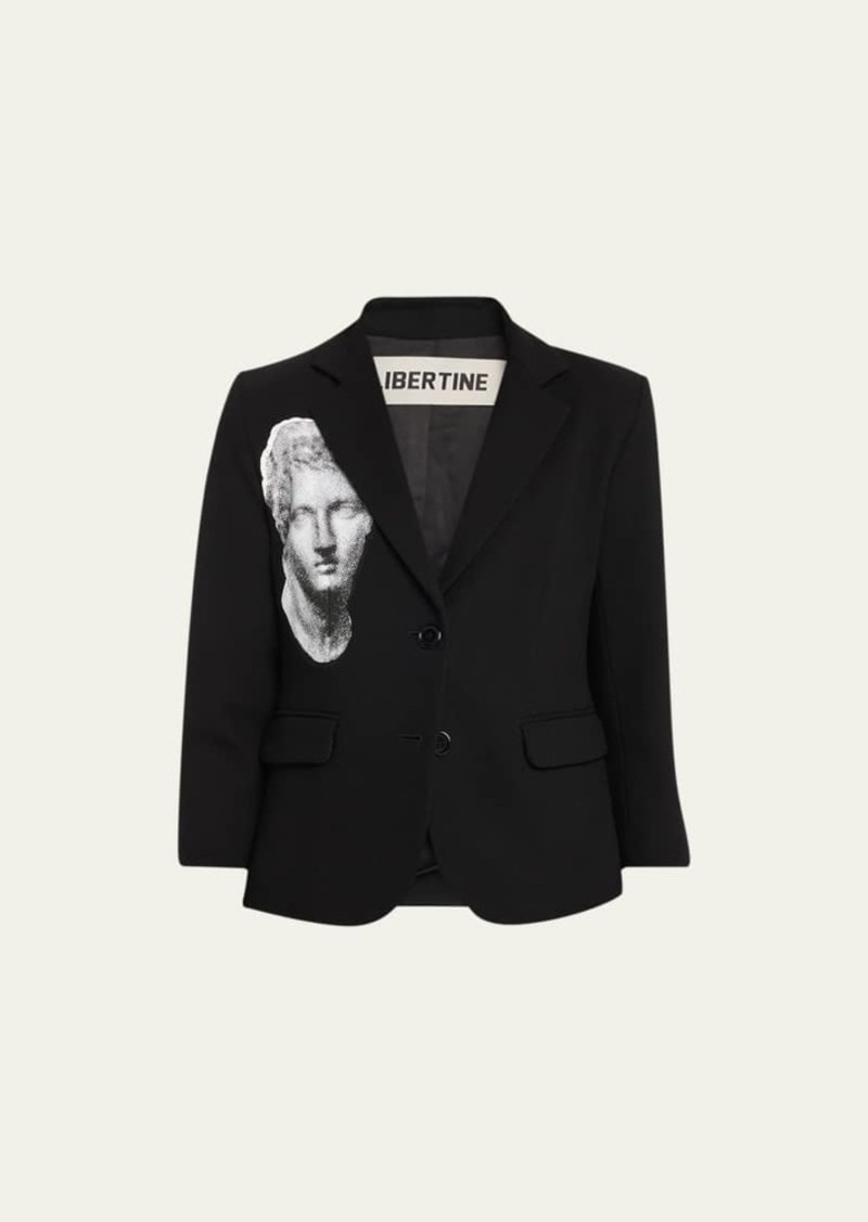 Libertine Cupid And Psyche Blazer Jacket with Printed Detail