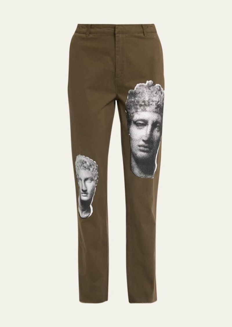 Libertine Cupid and Psyche Printed Straight-Leg Pants
