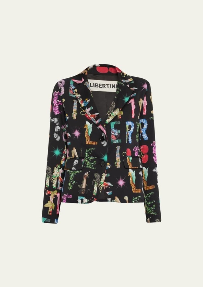 Libertine Deco Letters Short Blazer Jacket