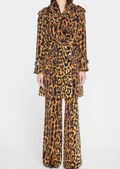 Libertine Leopardo Double-Breasted Trench Coat