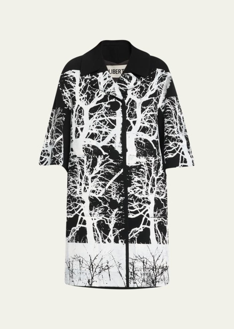 Libertine Midnight Forest Printed Patch Pocket Coat
