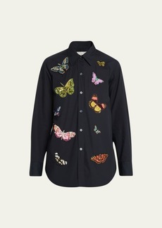 Libertine Millions of Butterflies Embroidered Button-Front Shirt