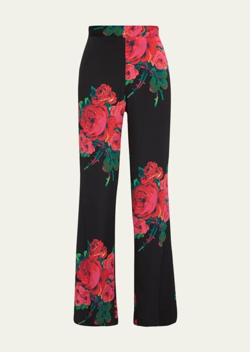 Libertine Seville Rose Printed Slim Aarons Pants