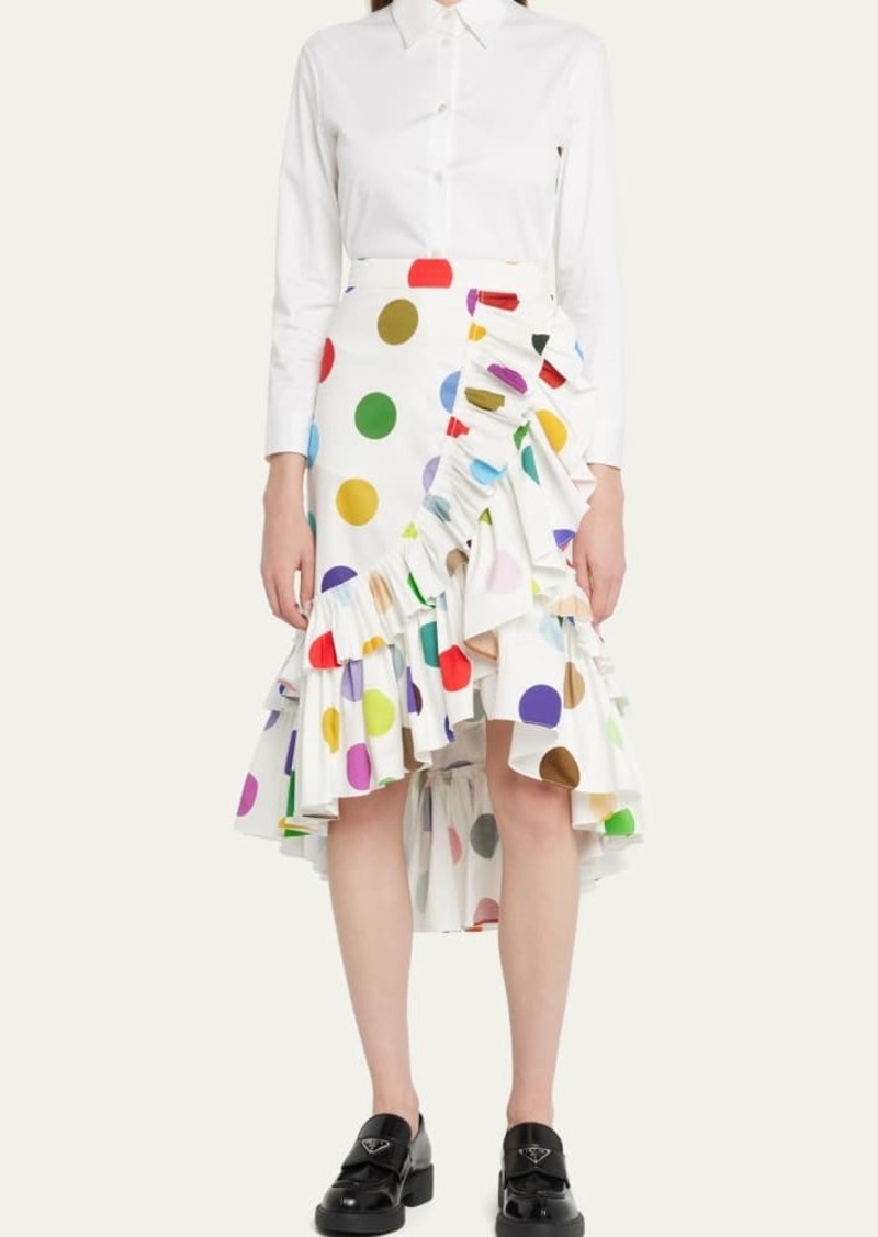 Libertine Summer Spots Midi Skirt with Ruffle Details