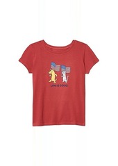 Life is good Dog and Cat Flags Crusher Tee (Little Kids/Big Kids)