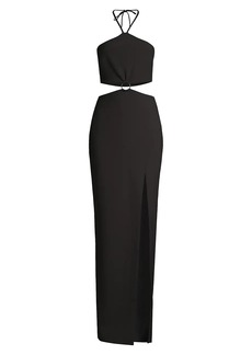 LIKELY Crissy Cut-Out Halter Gown