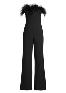 LIKELY Desi Feather-Trimmed Jumpsuit