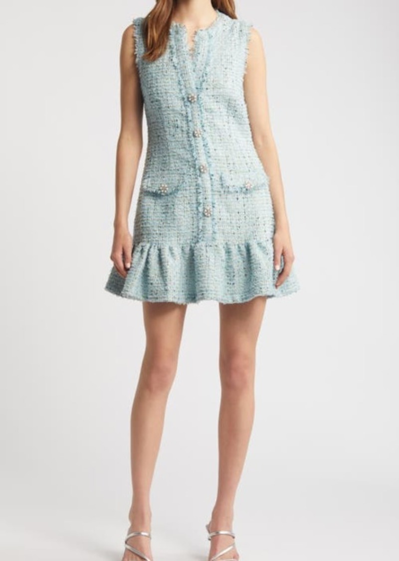 LIKELY Angeline Button Front Tweed Minidress