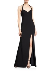 Likely Claire Halter Gown with Thigh-Slit