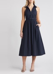 LIKELY Garvey Belted Sleeveless Shirtdress