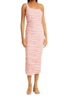 LIKELY Tash Gathered One-Shoulder Midi Dress in Roseshadow Mult at Nordstrom