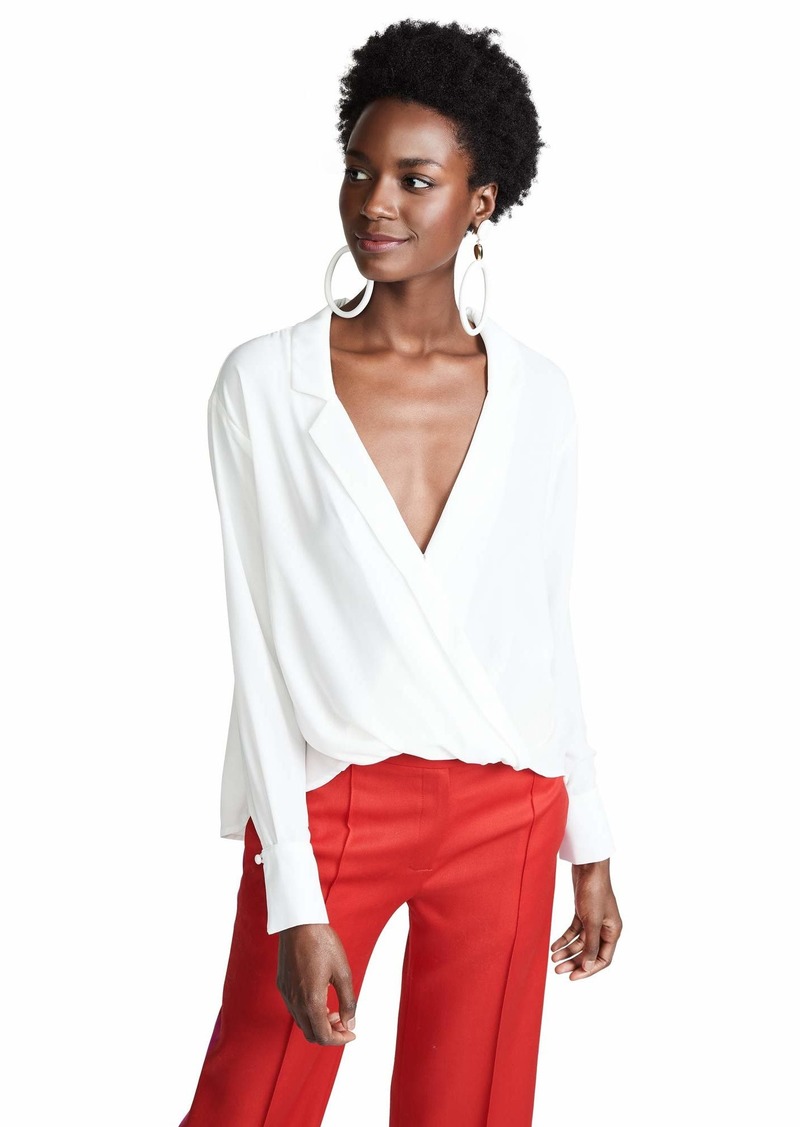 LIKELY Women's Mimi Long Sleeve Half Tuck Blouse  S