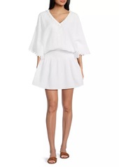 Lilly Pulitzer Amaury Embroidered Cotton Gauze Cover-Up Minidress