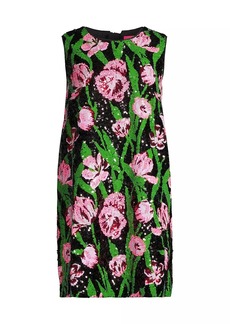 Lilly Pulitzer Axlee Floral Sequined Shift Minidress