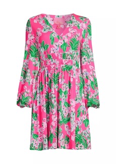 Lilly Pulitzer Calla Floral Puff-Sleeve Minidress