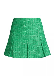 Lilly Pulitzer Cammi Tweed Pleated Miniskirt