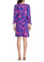 Lilly Pulitzer Cath Neon Floral Cotton A-line Dress