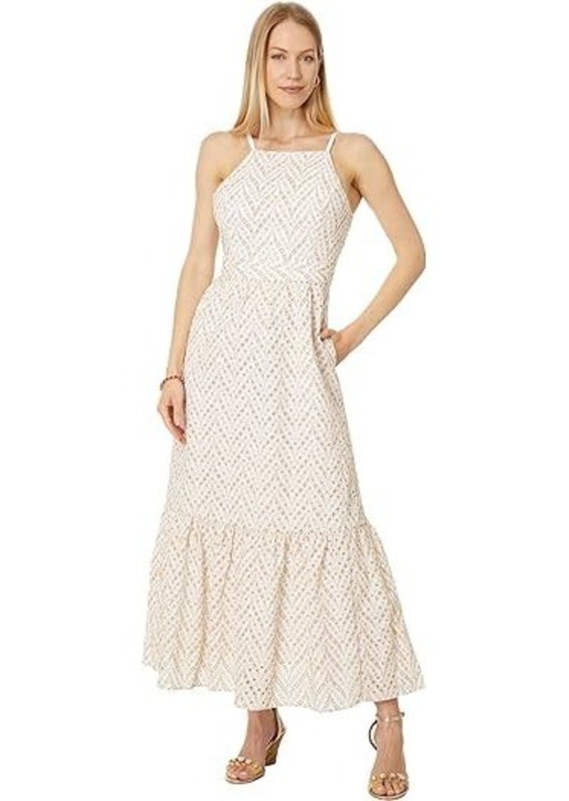 Lilly Pulitzer Charlese Eyelet Halter Maxi Dress